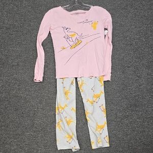 Carter's Pink and Gray Pajama Set with Fun Print